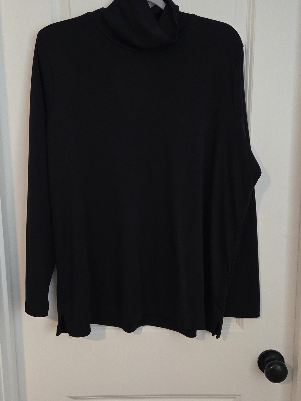 Lands' End Black Long Sleeve Turtleneck